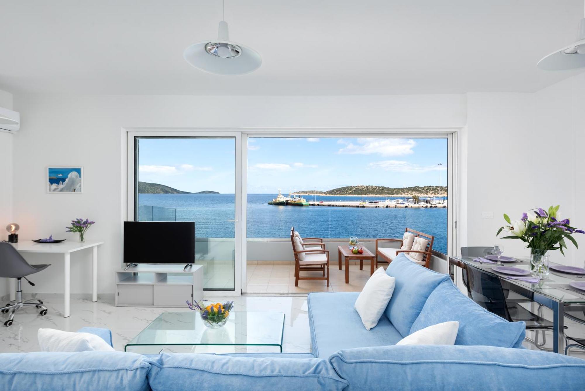 Sea View Bliss 2Br Agios Getaway Apartman Ájosz Nikólaosz Kültér fotó